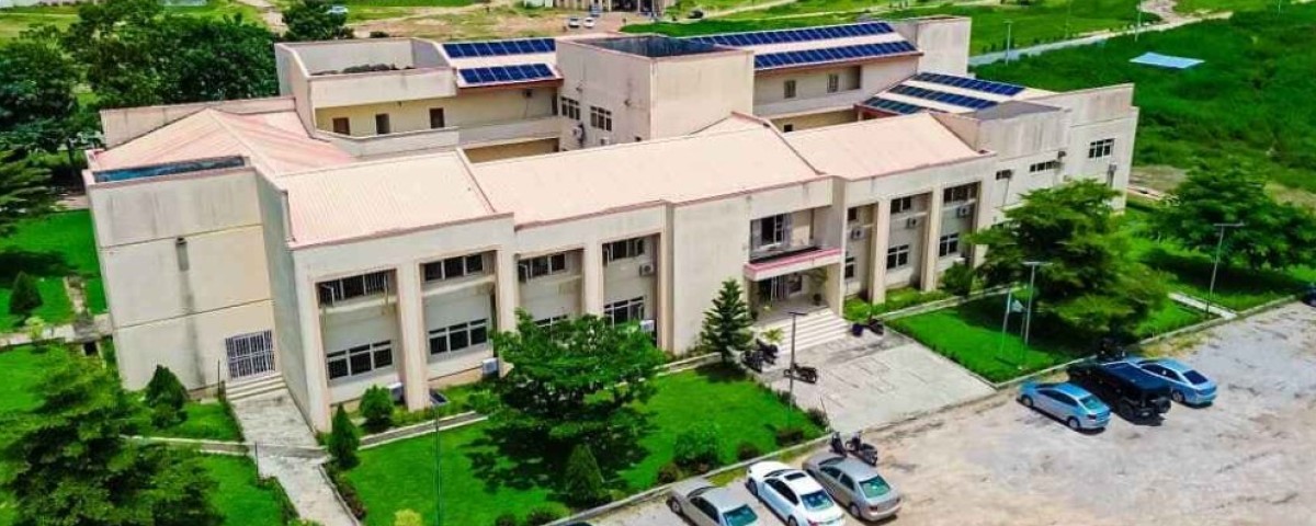 Aerial view of the College of Post-Graduate School building